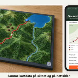 Illustrasjon: v�rbestandig QR-skilt fra FormNord